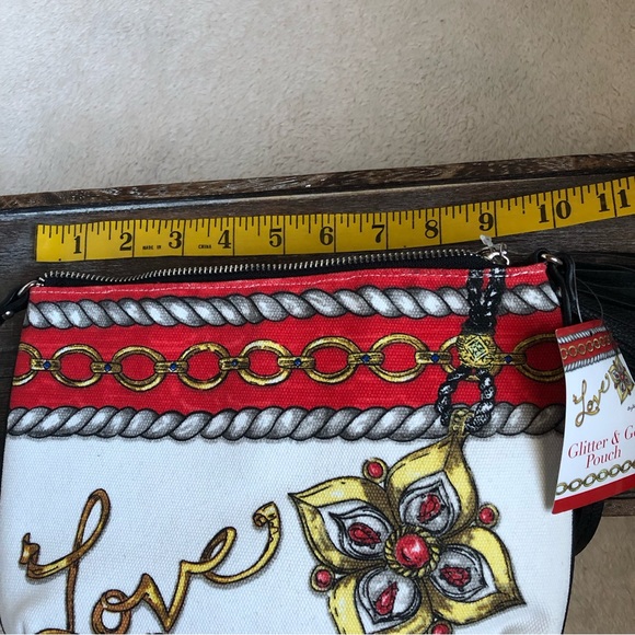NEW Brighton Love Glitter & Glow Pouch Canvas printed Cross Body  Bag - Picture 14 of 16